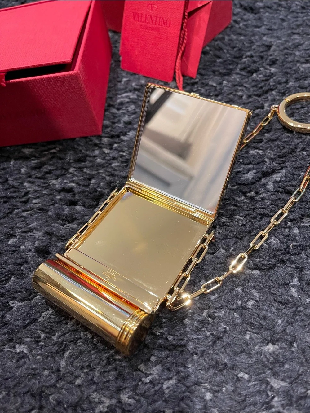 Valentino Garavani Rockstud Mirror & Lipstick Minaudière